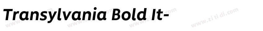 Transylvania Bold It字体转换